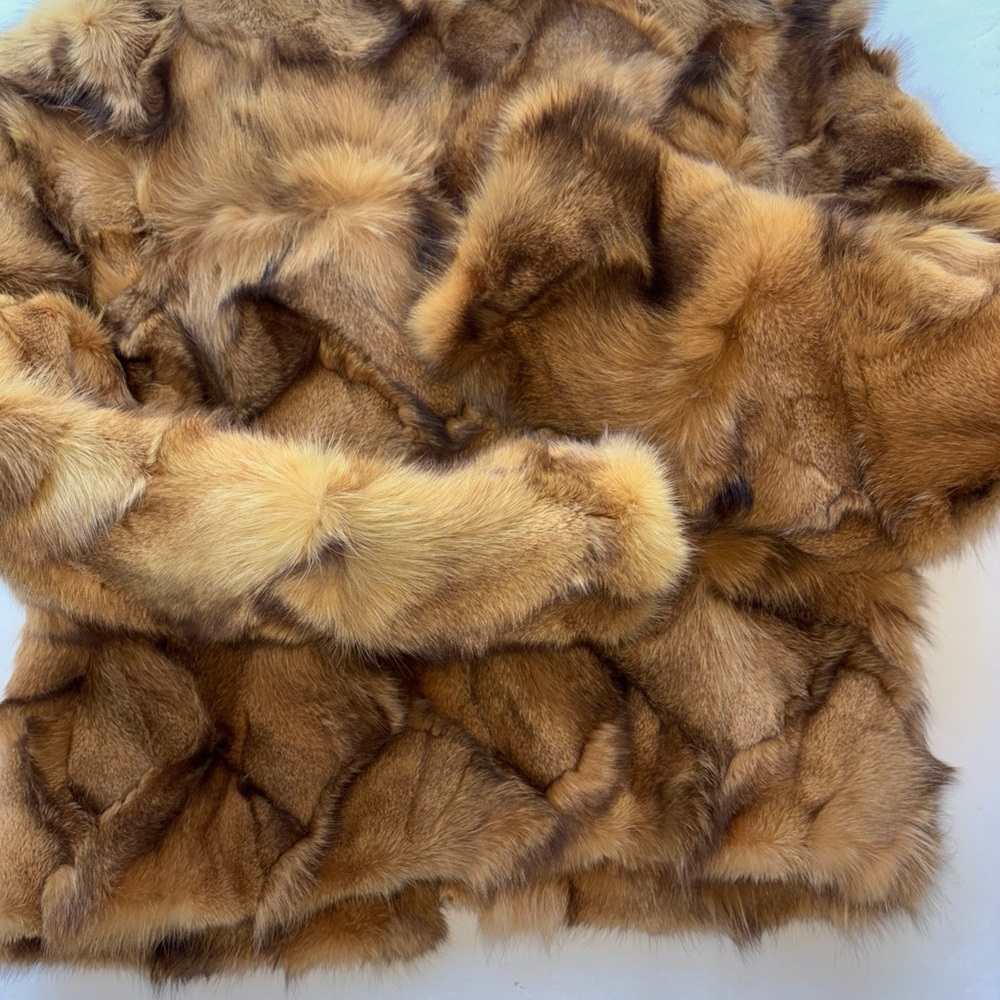 Vintage Y2K Juicy Couture Brown Fox Fur Jacket Pam Gela Mink Genuine P XS Glam S - Picture 14 of 17